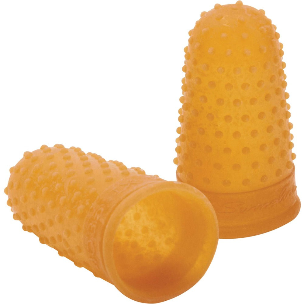Image of Swingline Rubber Finger Tips, Small, 9/16" Diameter, 1 DZ, Amber