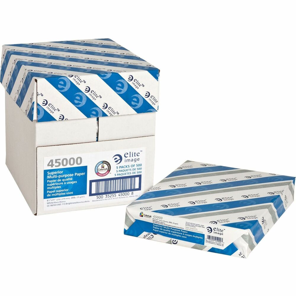 Image of Elite Image Multipurpose Paper,98 GE20Ib,8-1/2"x11",500/PK,5/CT,WE