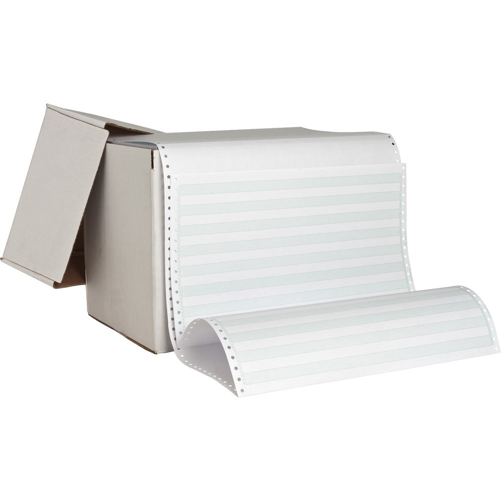 Image of Sparco Computer Paper,20 lb.,1Prt,14-7/8"x8-1/2",2600/CT,1/2"GN Bar