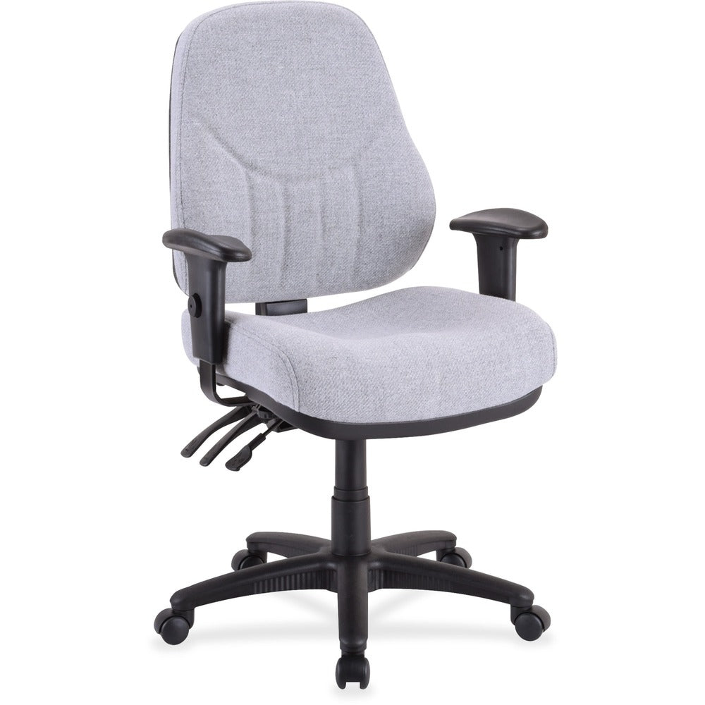 Image of Lorell Multi-Task Chair,High-Back,26-7/8"x26"x39"to42-1/2",Gray