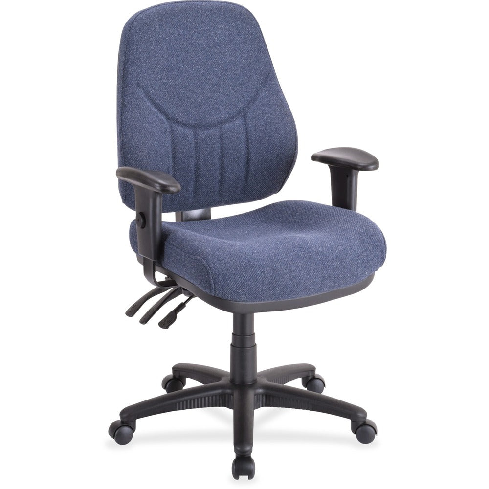 Image of Lorell Multi-Task Chair,High-Back,26-7/8"x26"x39"to42-1/2",Blue