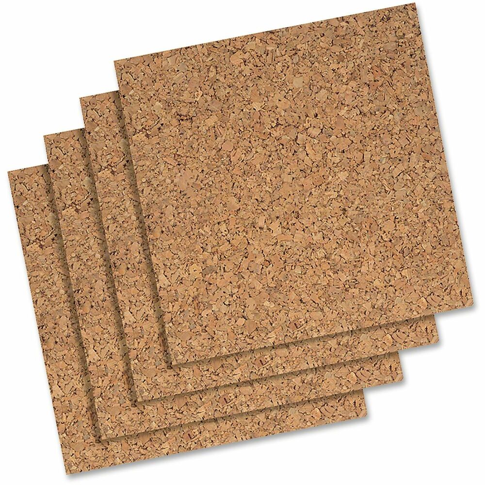 Image of Quartet Cork Panels, Self-stick, 12"x12", 4/PK, Natural