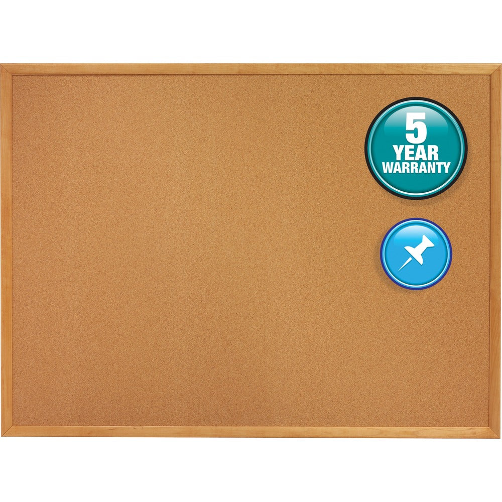 Image of Quartet Cork Board, 1-1/8" Frame Face, 6'x4', Oak Finish Frame
