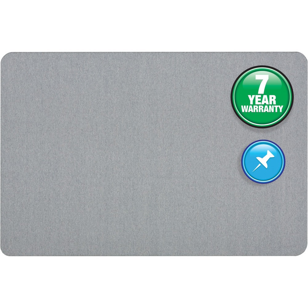Image of Quartet Oval Fabric Bulletin Board, 4'x3', Light Blue