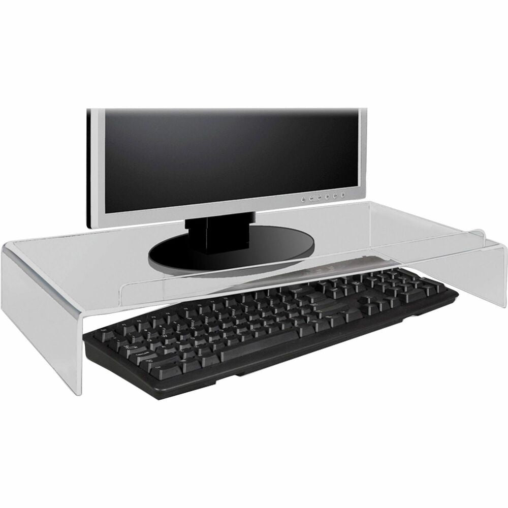 Image of Kantek Acrylic Monitor Stand, 21-1/4"x11-1/2"x3-3/4", Clear