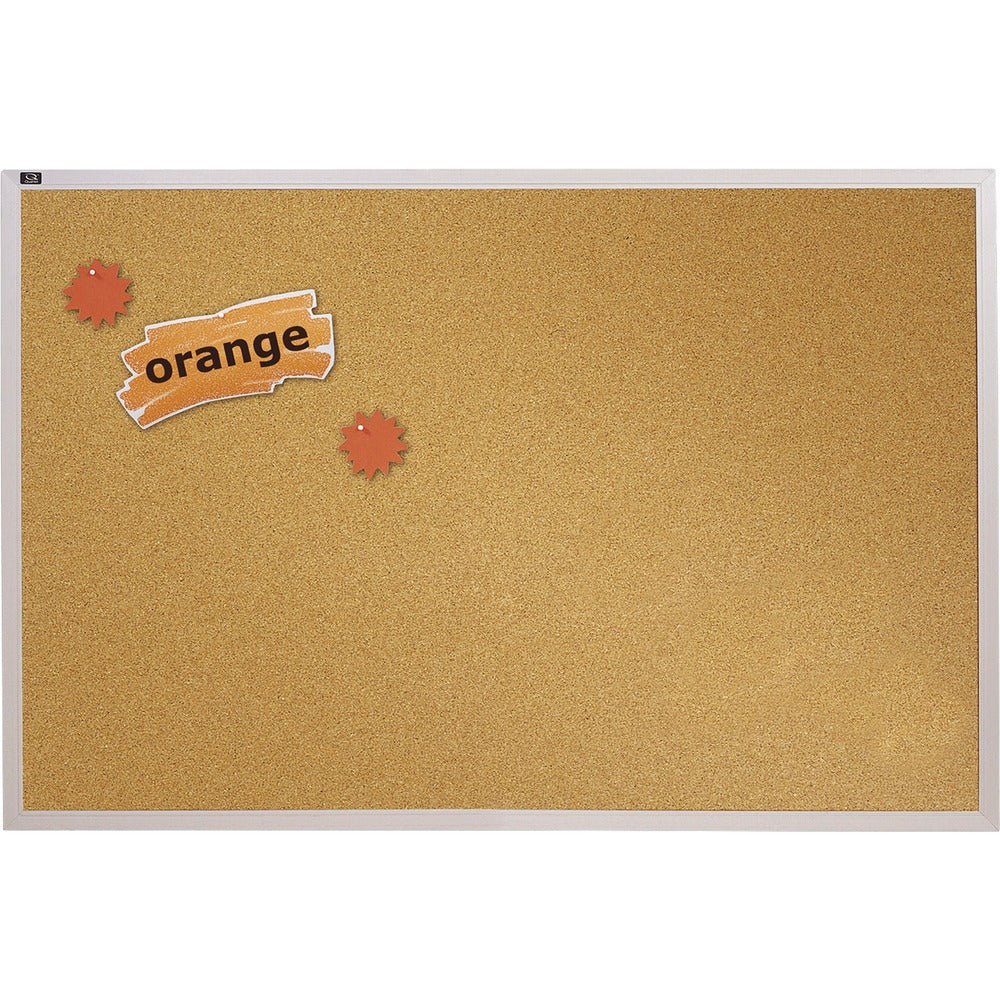Image of Quartet Cork Bulletin board, Aluminum Frame, 4'x6'