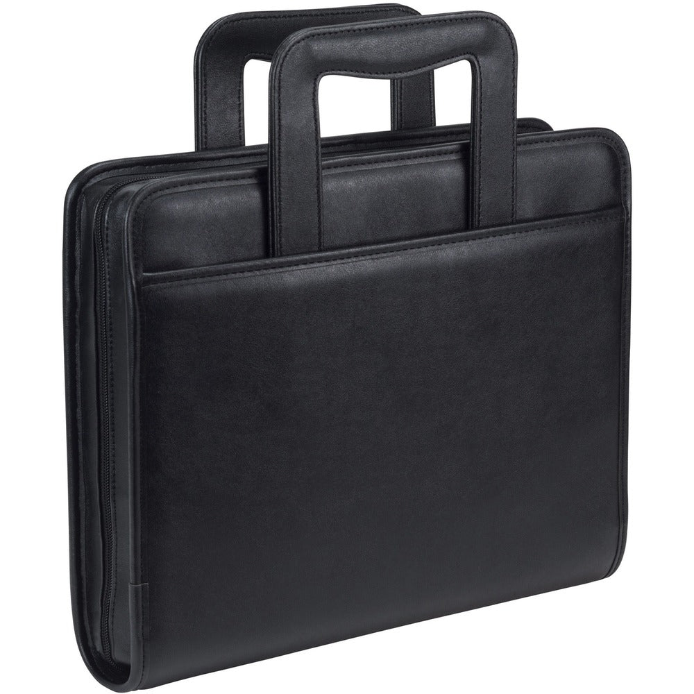Image of Samsill Zipper Binder,Letter,Retractable Handles,2 Exterior Pckts,BK