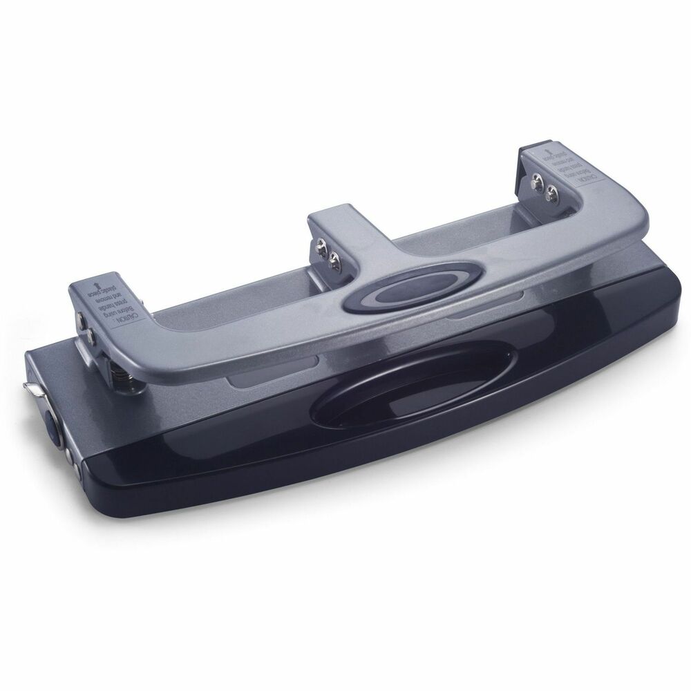 Image of Officemate 3-hole Punch, 20-Sheet Cap, 9/32" Holes, Metallic SR/BE