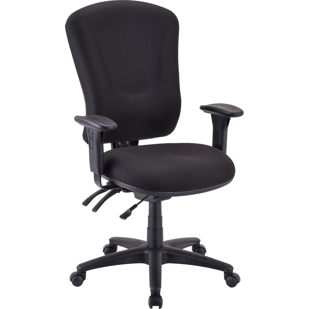 Image of Lorell Managerial Task Chair, 26-3/4"x26"x48-1/4"-51", Black