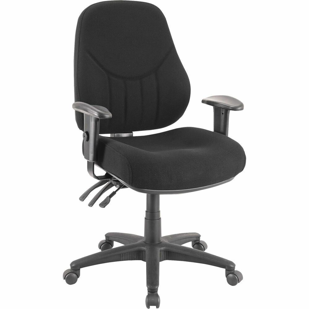 Image of Lorell Multi-Task Chair,High-Back,26-7/8"x26"x39"to42-1/2",Black