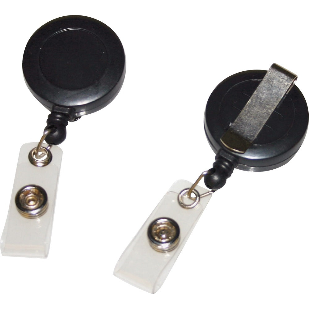 Image of Fellowes ID Belt Clip, Retractable, 1-1/4"x4-1/2", 25/BX, Black