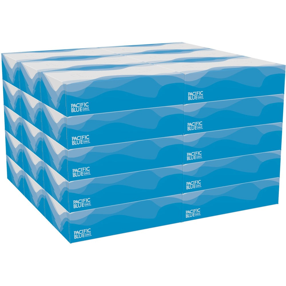 Image of Georgia-Pacific Facial Tissue, Flat Box, 2 Ply, 100 SH/BX, 30BX/CT, White