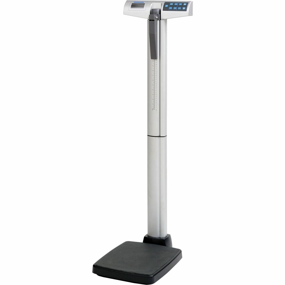 Image of Health-O-Meter Physician Digital Scale, 1" LCD, 14-1/8"x21"x53-5/8", Silver
