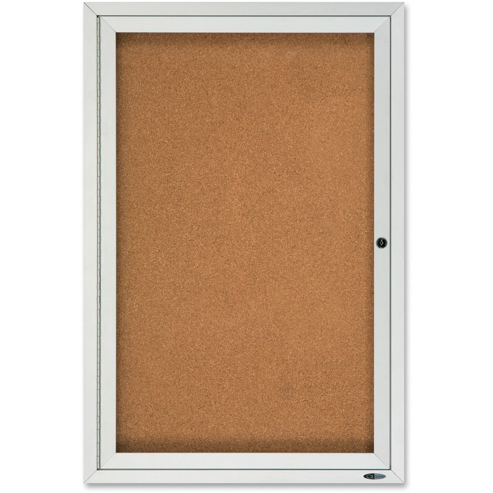 Image of Quartet Enclosed Outdoor Bulletin Board,1-Door,2'x3',Aluminum Frame