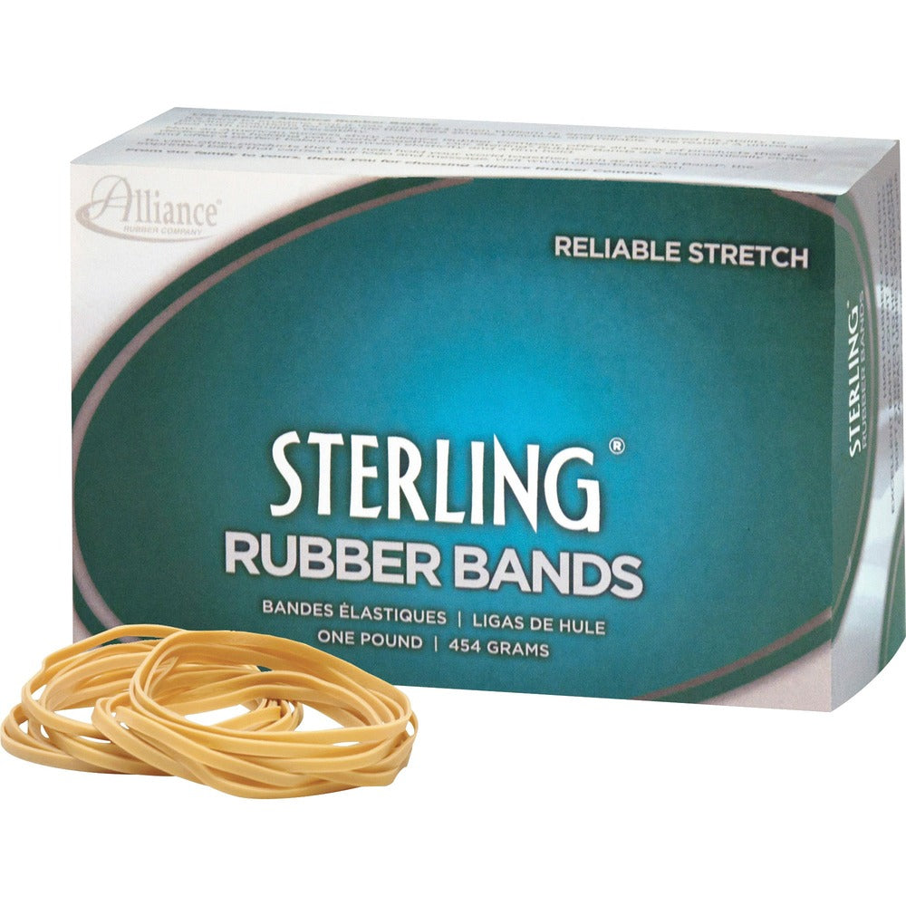 Image of Alliance Rubber Company Rubber bands, Size 18, 1-Lb.,3"x1/16", 1900/BX, Natural