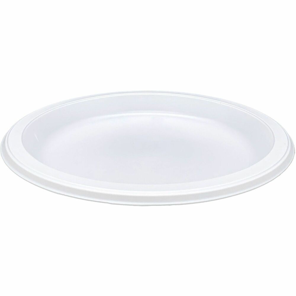 Image of Genuine Joe Plates, Round, Plastic, Reusable/Disposable, 9", 125/PK, WE