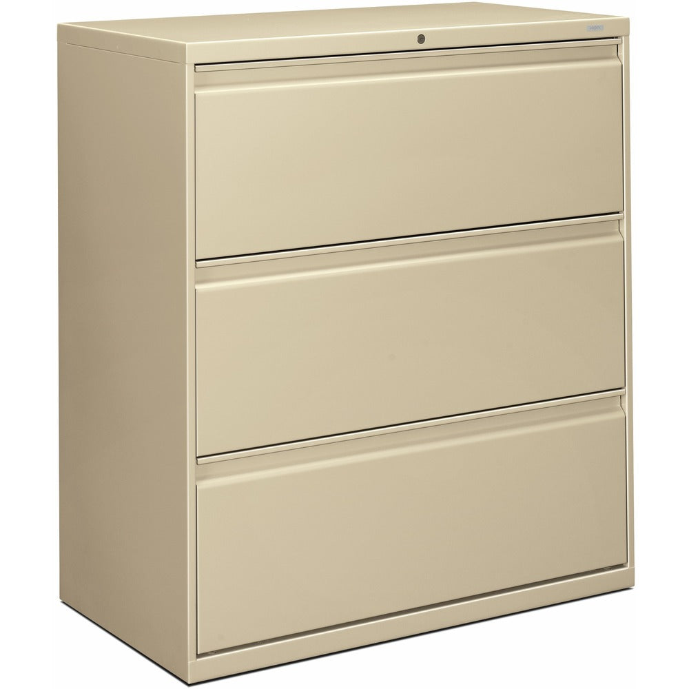 Image of The HON Company 3-Drawer Lateral File W/Lock, 36"x19-1/4"x40-7/8", Putty