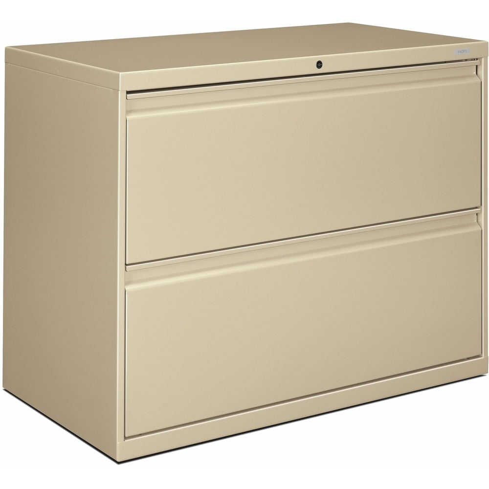 Image of The HON Company 2-Drawer Lateral File W/Lock, 36"x19-1/4"x28-3/8", Putty