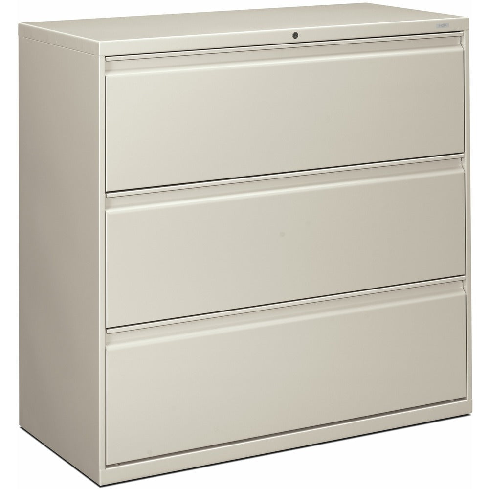 Image of The HON Company 3-Drawer Lateral File, W/Lock, 42"x19-1/4"x40-7/8", Lt Gray