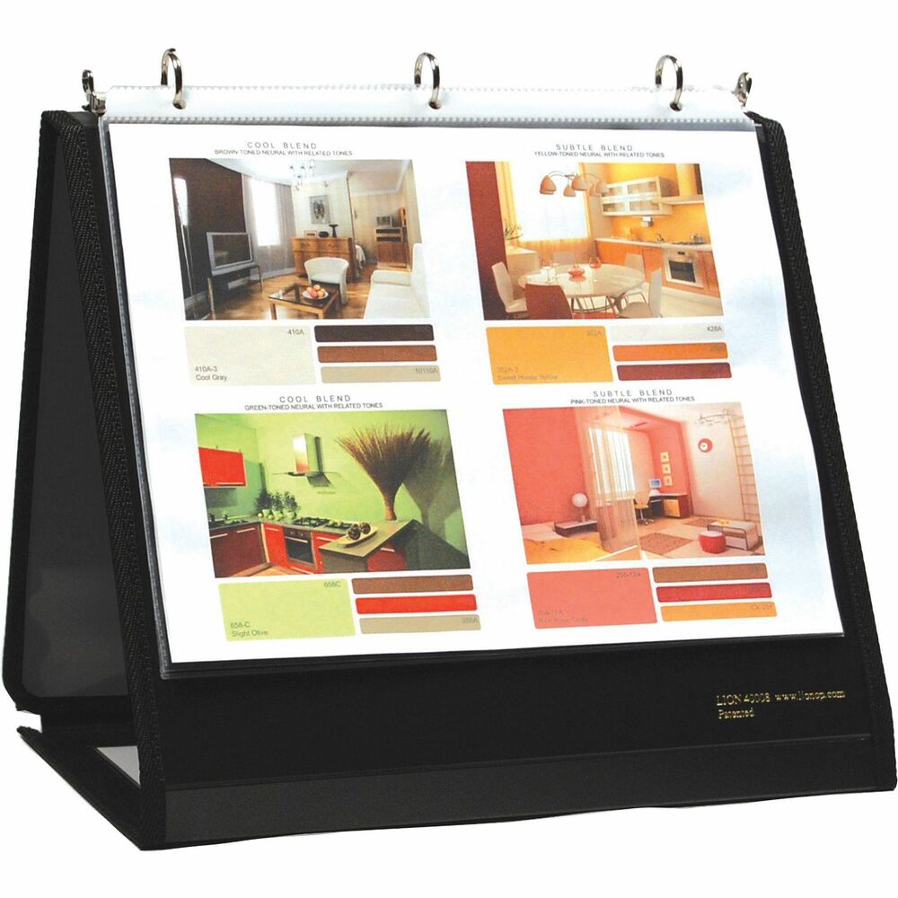 Image of Lion Ring Binder Easel, 1-1/2" Cap, Horizontal, 11"x8-1/2", Black