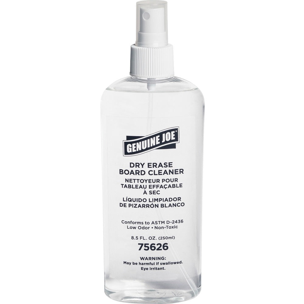 Image of Genuine Joe Board Cleaner, Dry-Erase, Low-Odor, 8oz, Pump Spray