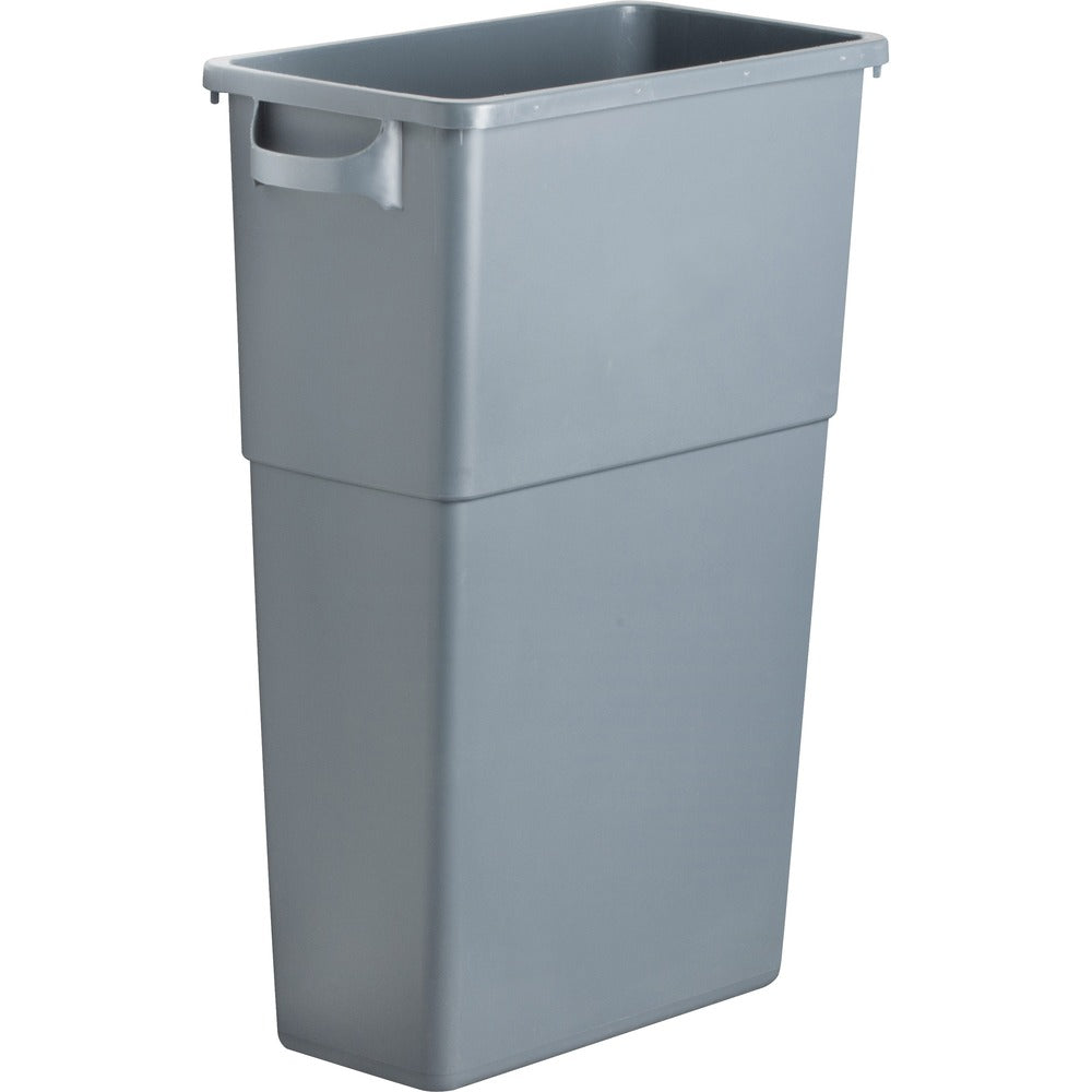 Image of Genuine Joe Waste Container, Space-Saving, 23 Gallon, 20"x11"x30", Gray