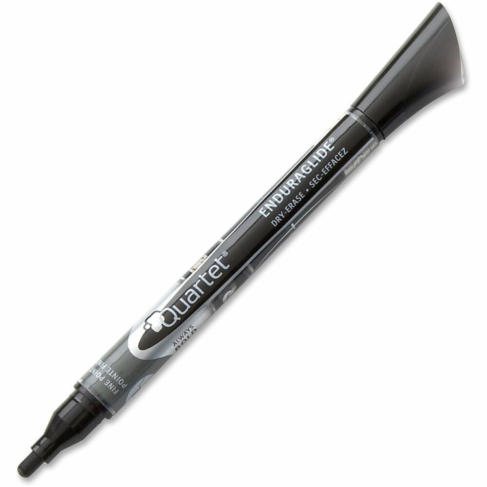 Image of Quartet Dry-erase Marker,Anti-roll Cap,Low-odor,Fine Point,12/BX,BK