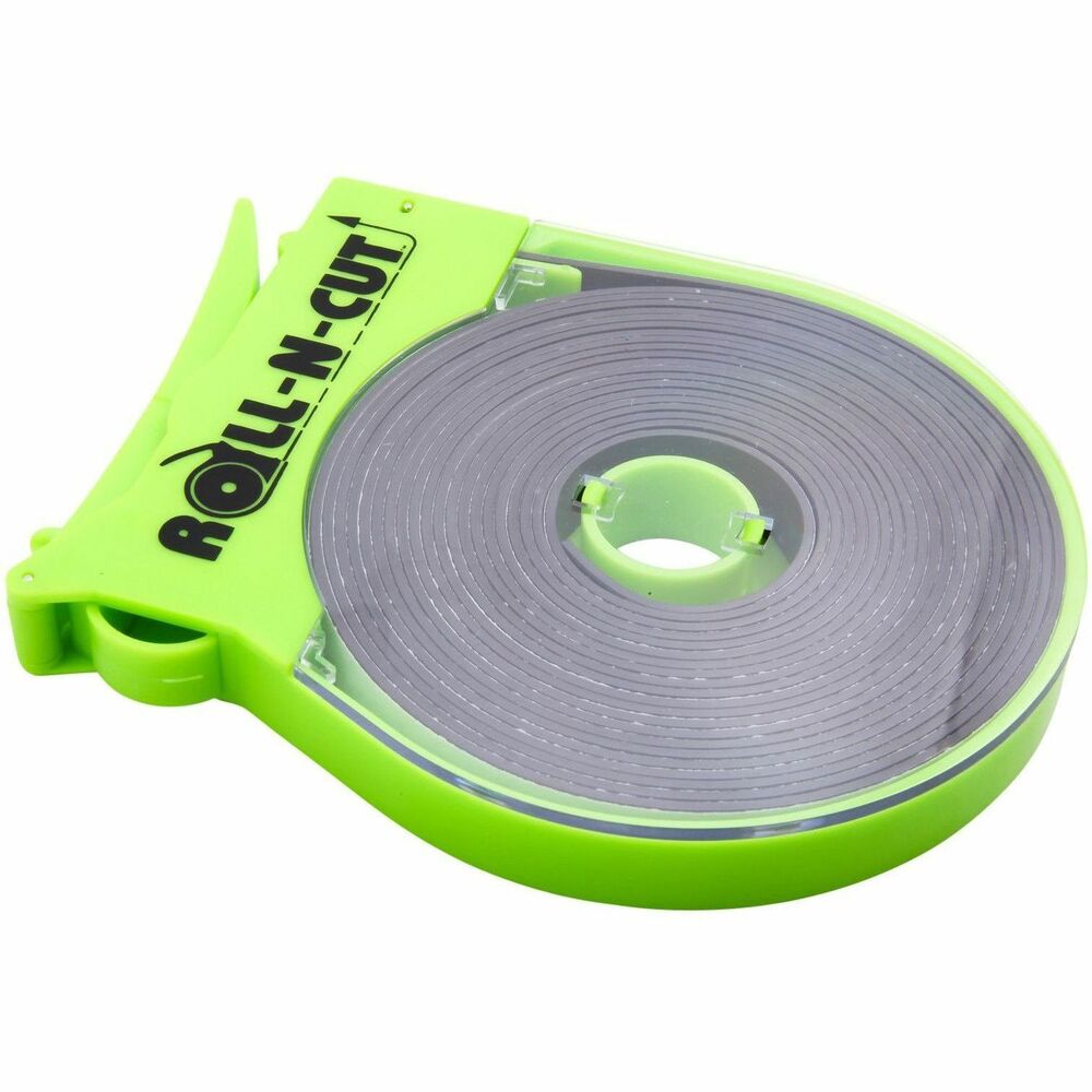 Image of Baumgartens Magnetic Tape Roll,w/Dispenser,1/2"x15',BK Tape/GN Dispenser