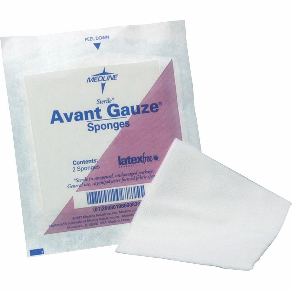 Image of Medline Gauze Sponges, Nonwoven, 3"x3", 4-Ply, 40/BX, White
