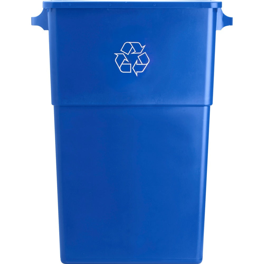 Image of Genuine Joe Recycling Container, 23 Gallon, 22-1/2"x11"x30", Blue