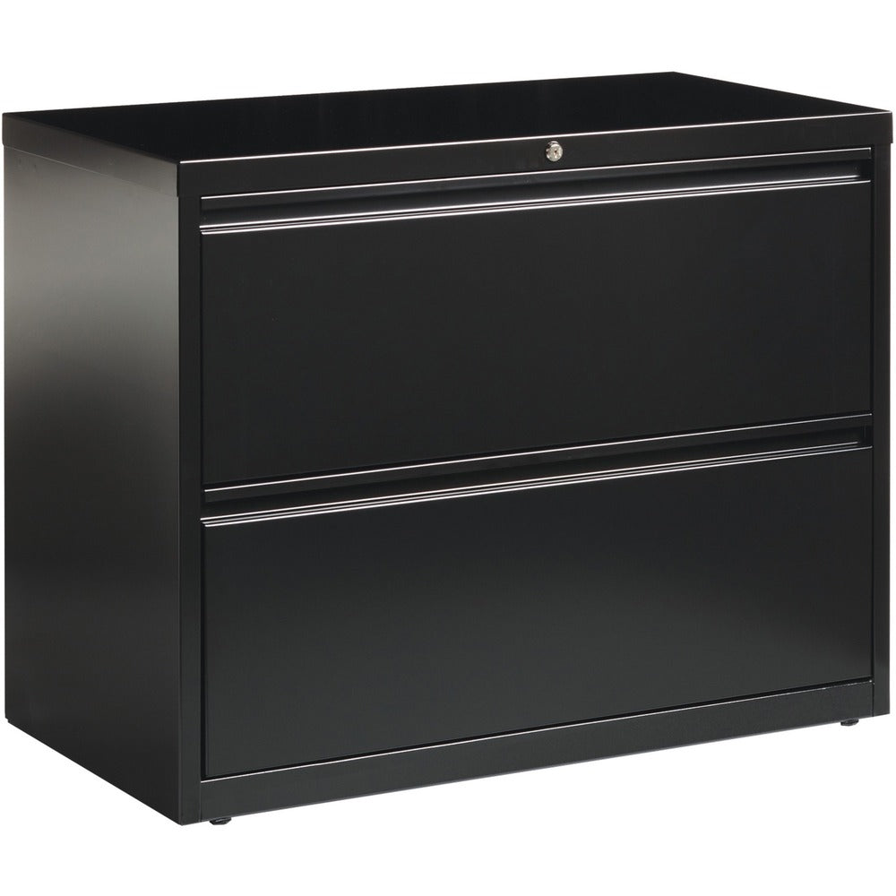 Image of Lorell Lateral File, 2-Drawer, 36"x18-5/8"x28", Black