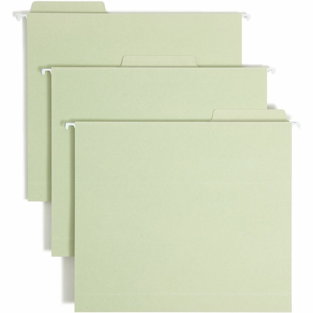 Image of Smead Box Bottom Hanging Folders, 2" Exp, Letter, 20/BX, Moss