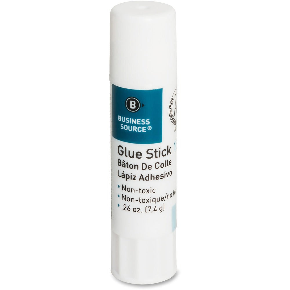 Image of Business Source Glue Sticks, Permanent, Value Pack, 0.26 oz, 18/PK, Clear