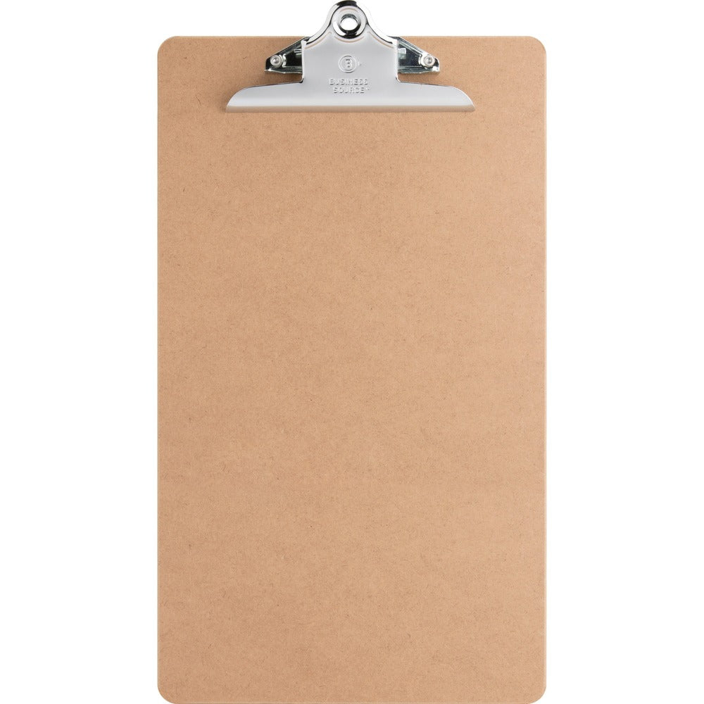 Image of Business Source Clipboard, Hardboard, Metal Clip, 9"x15-1/2", Brown