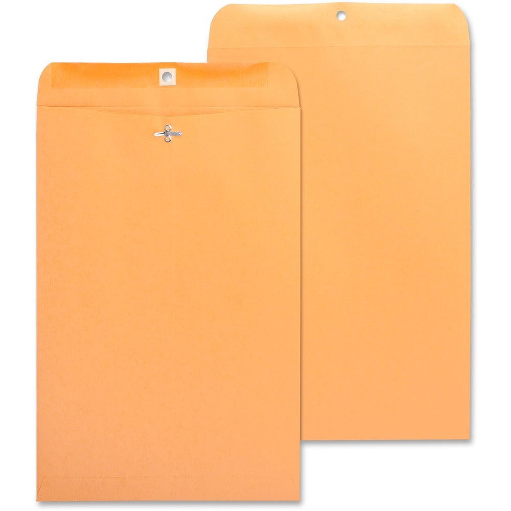 Image of Business Source Clasp Envelopes,28 lb.,10"x15",100/BX,Brown Kraft