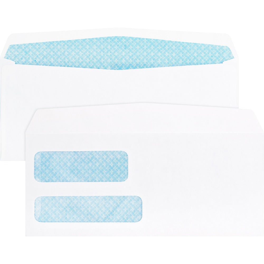 Image of Business Source Double Window Envelopes,No. 9,3-7/8"x8-7/8",500/BX,White