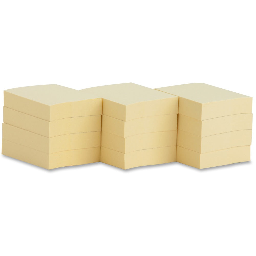 Image of Business Source Adhesive Notes, 100 Sheets, 1-7/8"x-1-3/8", 12/PK, Yellow