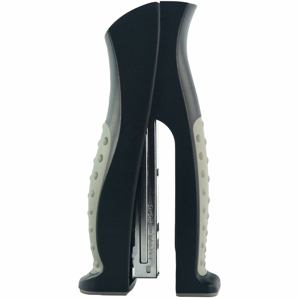 Image of Business Source Stand Up Stapler, Full Strip, 20 Sht/210 Cap., Black/Gray