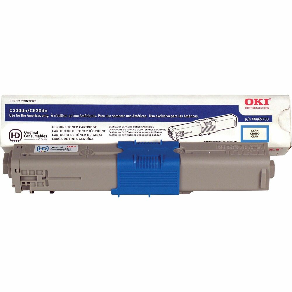 Image of OKI Toner Cartridge, 3000 Page Yield, Cyan