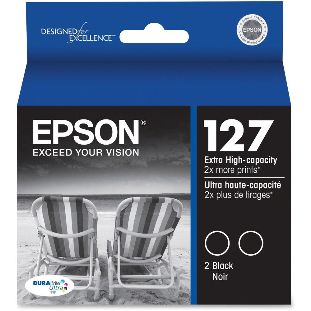 Image of Epson DuraBrite Cartridge, Extra High-Capacity, 2/ST, Black