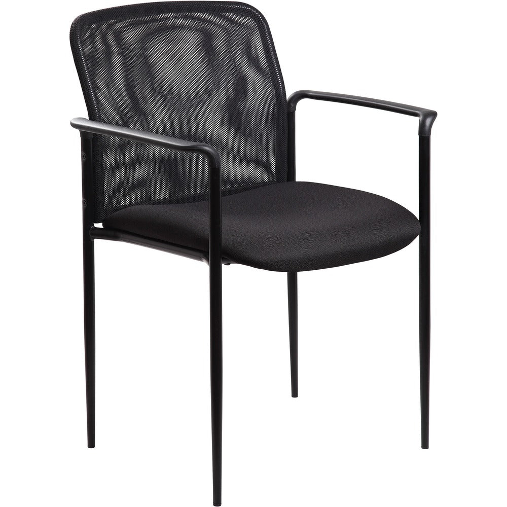 Image of Lorell Reception Side Chair, w/Arms, 24"x24"x32-9/10", Black