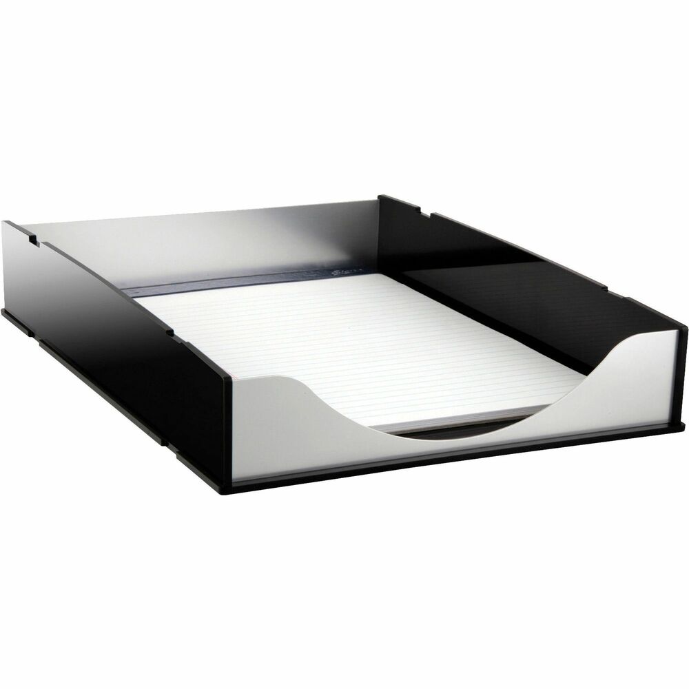 Image of Kantek Letter Tray, BK Acrylic/Aluminum