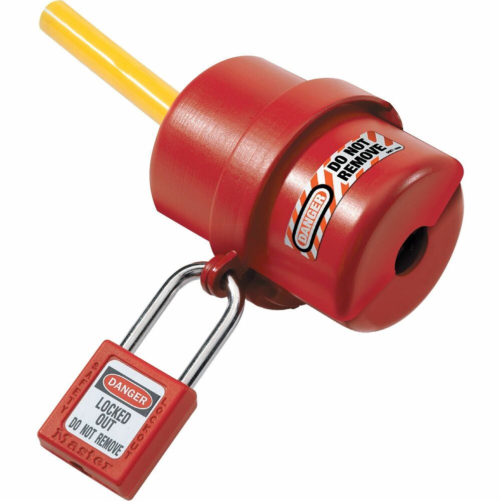 Image of Master Lock Company Electrical Plug Lockout, Circular 240/120 Volt Plug, Red