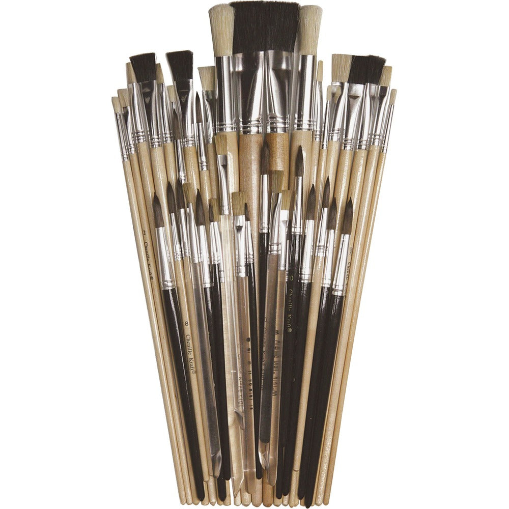 Image of Chenille Kraft Company Super Value Brush Assortment, 40-pc/Set, Assorted