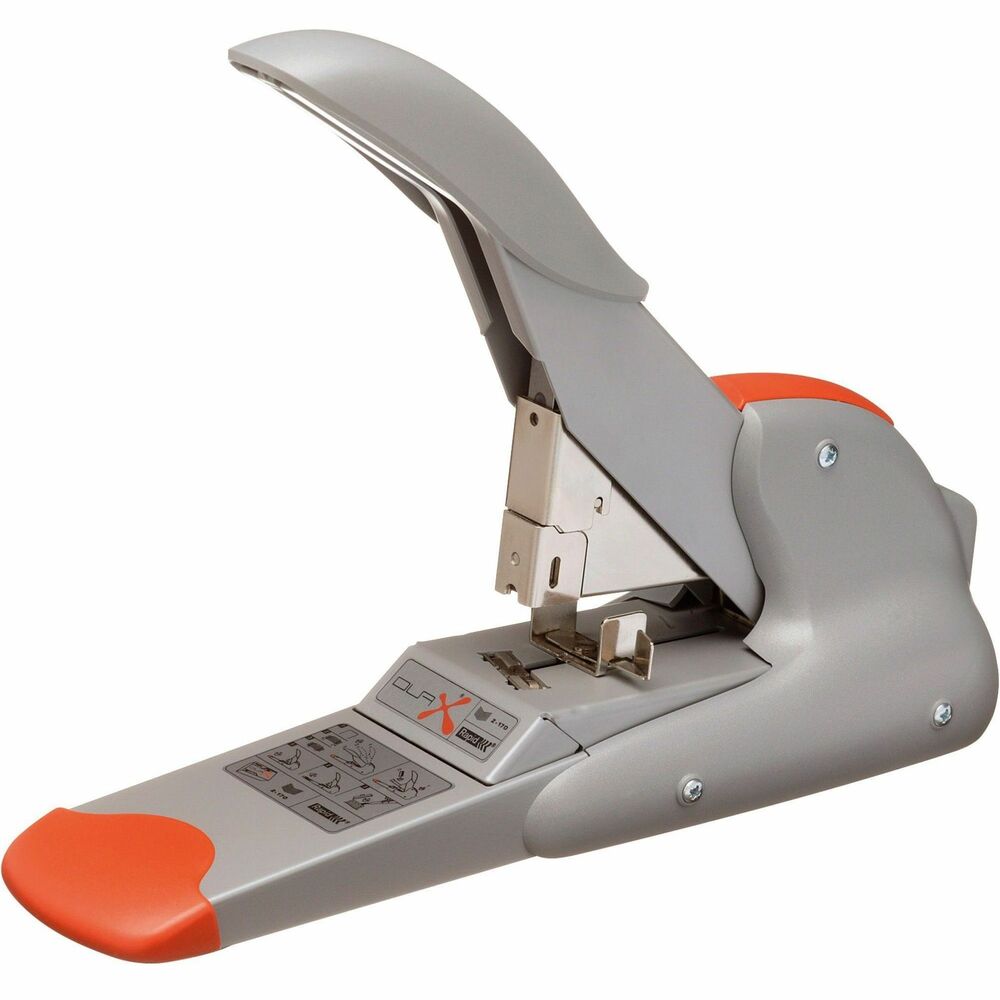 Image of Rapid Heavy-Duty Stapler, 170 Sht Capacity, Silver/Orange