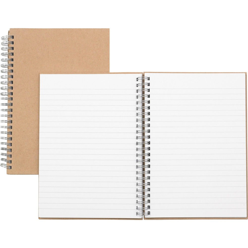 Image of Nature Saver Hardcover Notebk, Twin Wire, 80 Shts, 8-1/4"x5-7/8", BN/KFT