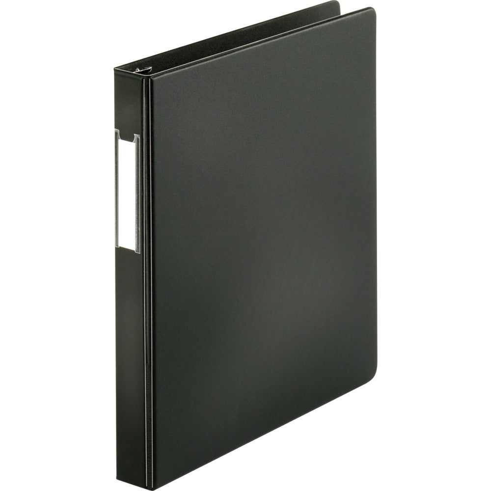 Image of Business Source D-Ring Binder, w/Label Holder, Hvy-Dty, 1", 8-1Black
