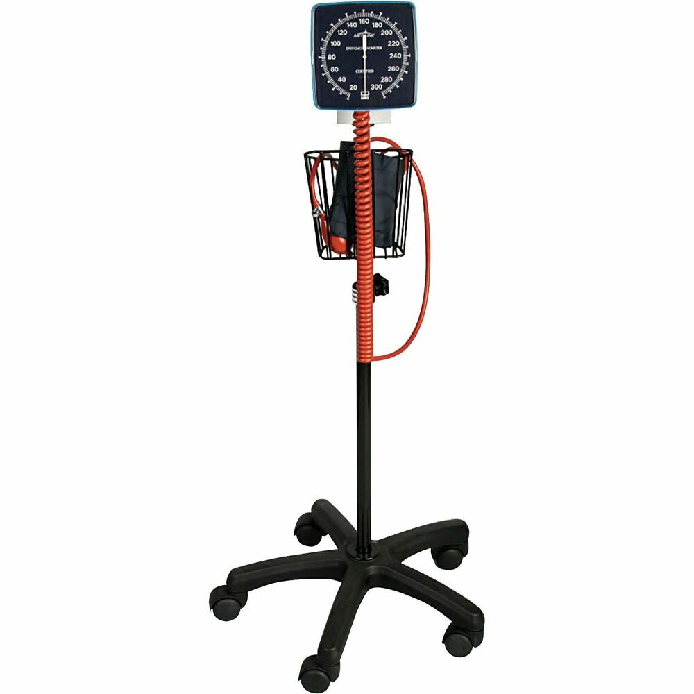 Image of Medline Mobile Aneroid, Cuff, Storage, Adjust 29" To 48", Black