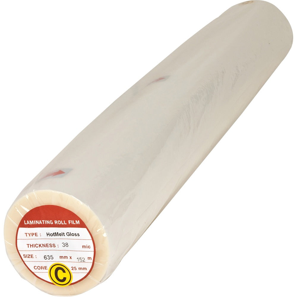 Image of Business Source Laminate Roll, 1" Core, 1.5Mil, 25"x500', 2/BX, Clear