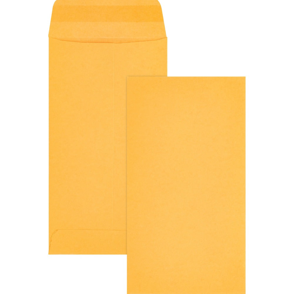 Image of Business Source Coin Envelopes, No. 7, 28lb., 500/BX, Brown Kraft